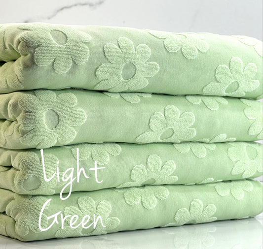 Light Green Towel Scrunchies